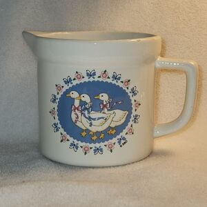 Vintage Ribbon Geese Treasure Craft Small Creamer